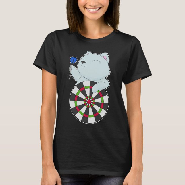 T-shirt Tableau de bord des fléchettes de chat (Devant)