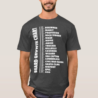 T-shirt Tableau de croissance de la règle de longueur de b