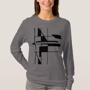 T-shirt Tableau de jeu géométrique noir MCM apparence Art 