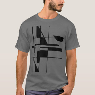 T-shirt Tableau de jeu géométrique noir MCM apparence Art