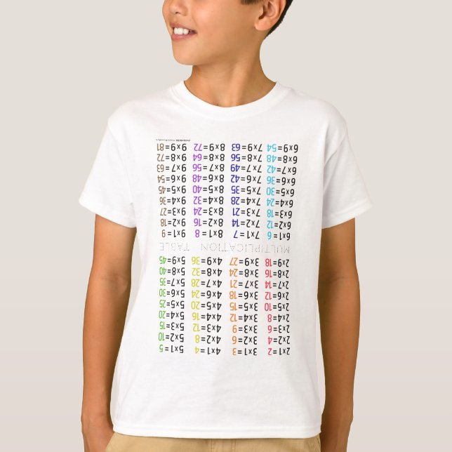 T-shirt Tableau de multiplication (Devant)