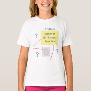 T-shirt Tableau de preuves pour résoudre les crimes mystèr