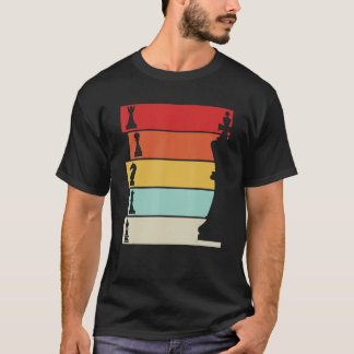 T-shirt Tableau d'échecs du joueur rétro