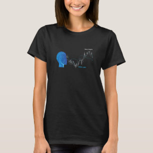 T-shirt Tableau des bougies I Commerce Stock Échange Stock