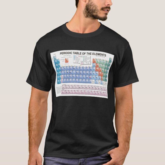 T-shirt Tableau des éléments périodique entièrement mis à (Devant)