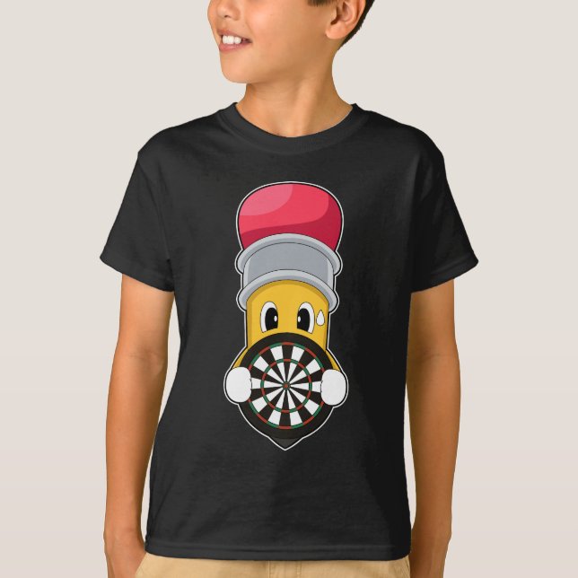 T-shirt Tableau des fléchettes du crayon (Devant)
