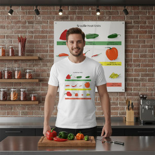 T-shirt Tableau des unités Scoville de piment 