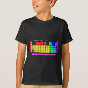 T-shirt Tableau Périodique De Hbcus Blerd