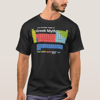 T-shirt Tableau périodique de la mythologie grecque T-shir
