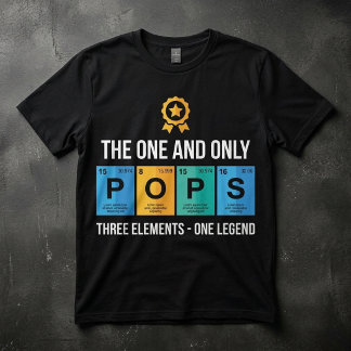 T-shirt Tableau périodique de POPS Papy Papa Fête des Père