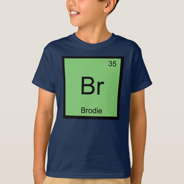 T-shirt Tableau périodique d'élément nommé de chimie de (Devant)