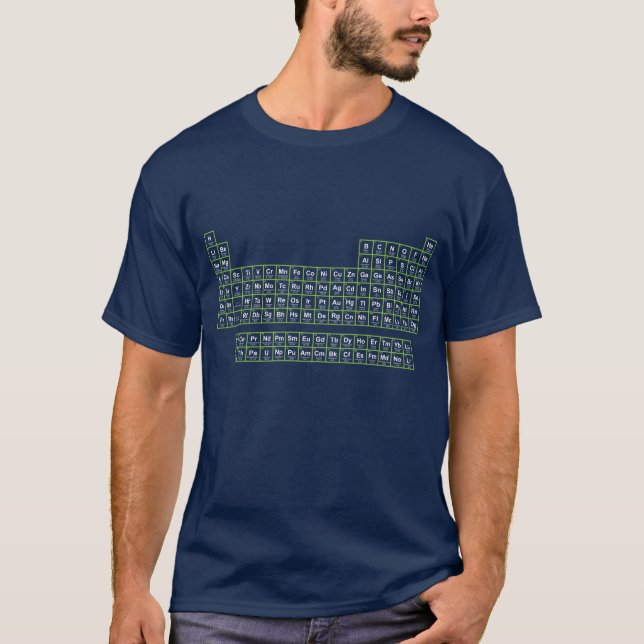 T-shirt Tableau périodique des éléments (Devant)