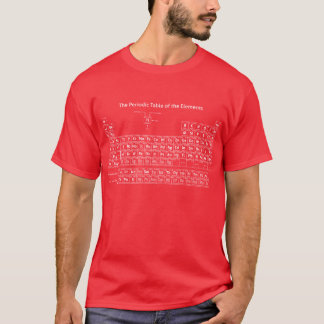 T-shirt Tableau périodique des éléments - blanc