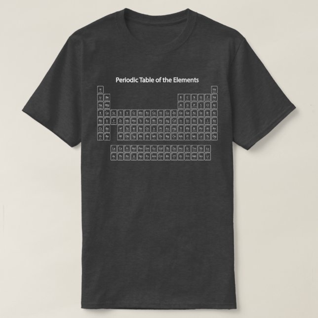 T-shirt Tableau périodique des élémentsScience Nerd Premiu (Design devant)