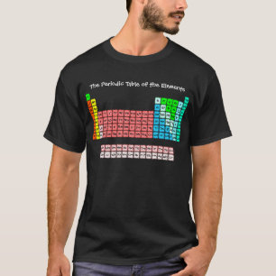 T-shirt Tableau périodique simple (style manuscrit)
