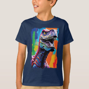 T-shirt Tableau Portrait D'Un Tyrannosaurus Rex   T-Rex