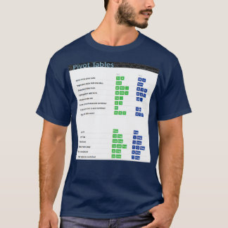 T-shirt Tableaux croisés dynamiques Raccourcis clavier Exc