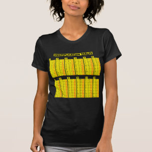 T-shirt Tableaux de multiplication - maths
