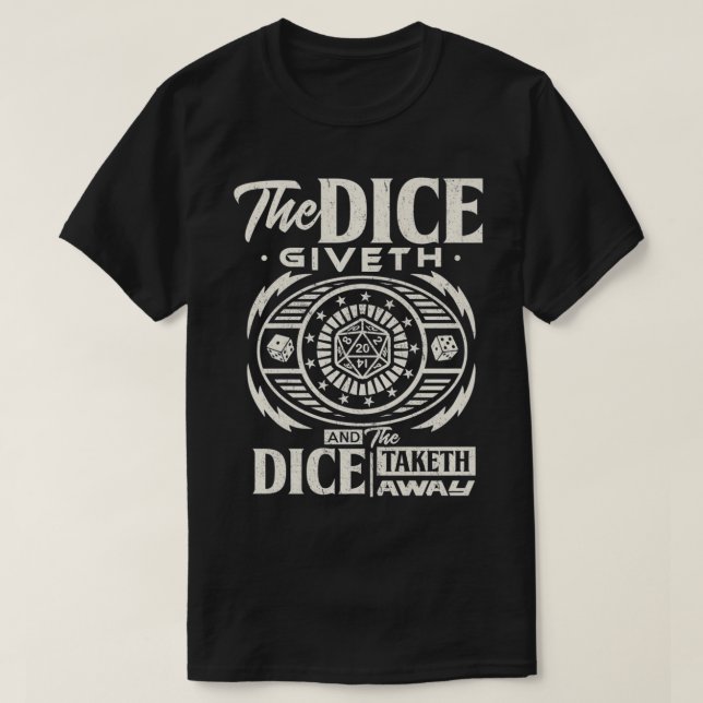 T-shirt Tablett RPG Dice jeu de jeu de rôle principal Pla  (Design devant)
