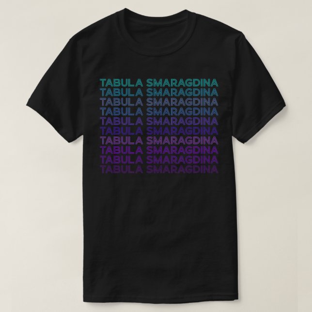 T-shirt Tabula Smaragdina Hermétique Alchimie Rétro (Design devant)
