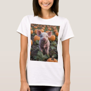 T-shirt **"Tache de joie : un bébé cochon heureux parmi le