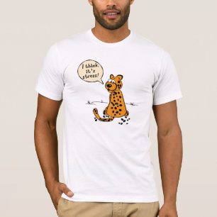T-shirt Taches perdantes de léopard - je pense que c'est