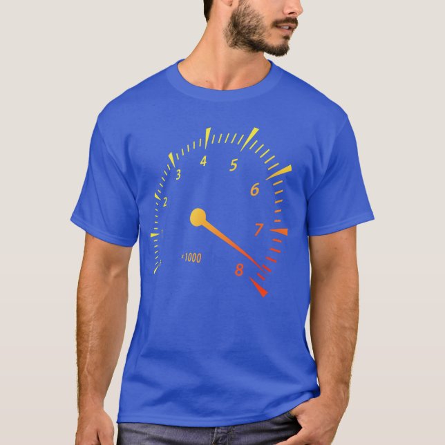 T-shirt Tachometer Rpm Gauge Racing s Race Motorsport (Devant)