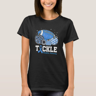 T-shirt Tackle Football Diabetic Blue Diabetes Type 1 Awar