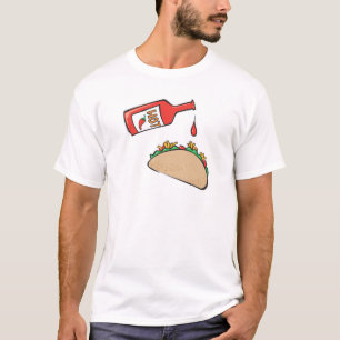 T-shirt taco avec sauce chaude