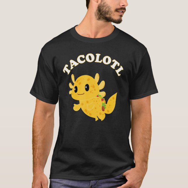 T-shirt Taco Axolotl mignonne Mexicaine Axolotl Hommes fil (Devant)