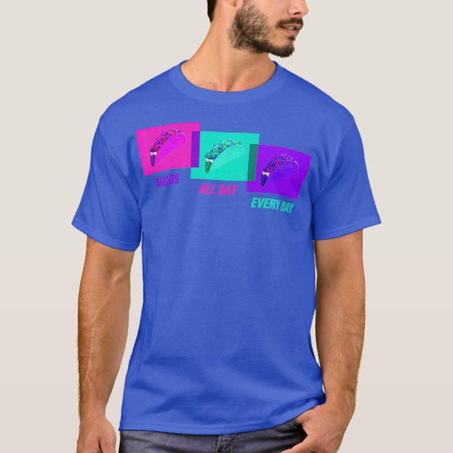 T-shirt Taco Bell Tacos toute la journée Premium (Devant)