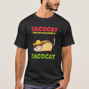 T-shirt Taco cat écrit à l'envers est taco cat mexicain