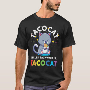 T-shirt Taco Cat Écrit à l'Envers Est Tacoca  Garçons de J