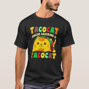 T-shirt Taco Cat Écrit À L'envers Est Tacocat Mexicain