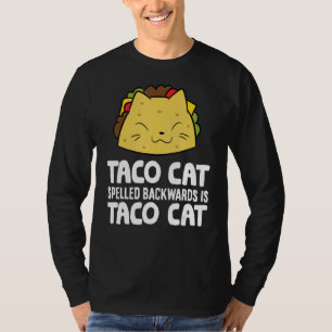 T-shirt Taco Chat Écrit À L'Arrière Est Taco Chat