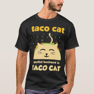 T-shirt Taco Chat Tacocat Écrit À L'Arrière Est Tacocat