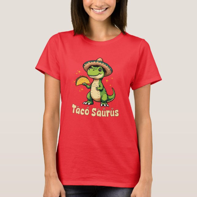 T-shirt Taco Dinosaur Design (Devant)