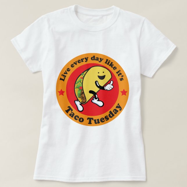 T-shirt Taco mardi chaque jour (Design devant)