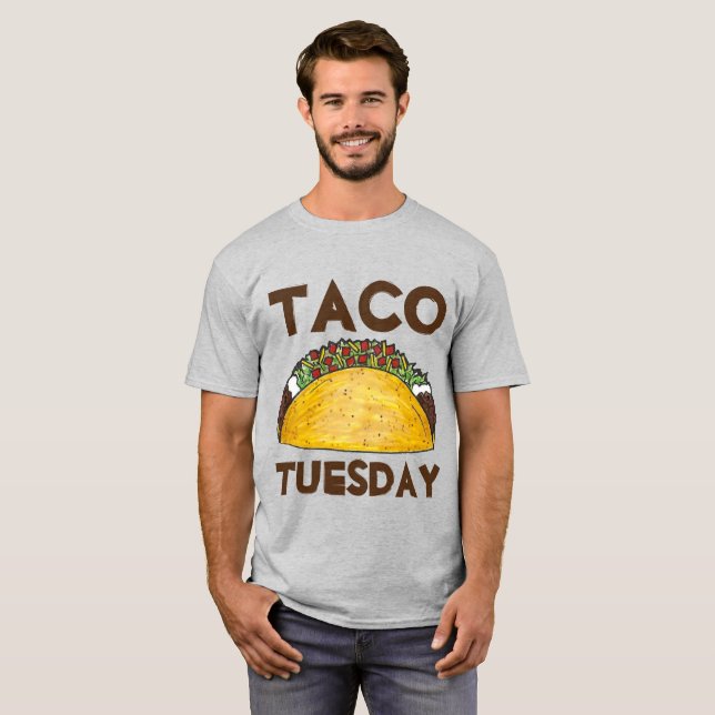 T-shirt Taco Mardi Drôle Nourriture Mexicaine Tacos T-Shir (Devant entier)