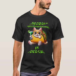 T-shirt Taco Traite Avec Feline Friend