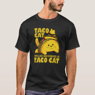 T-shirt Tacocat Écrit À L'Arrière Est Taco Cat Cinco De Ma