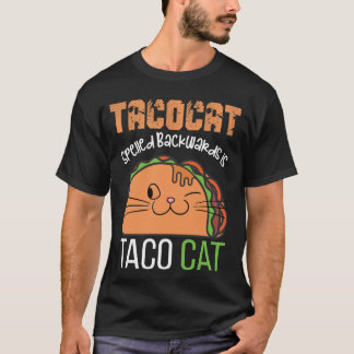 T-shirt Tacocat épelé à l'envers est Tacocat Funny Chat