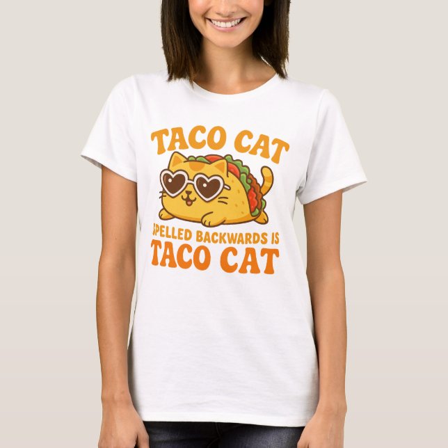 T-shirt Tacocat épelé à l'envers Taco Cat Cinco de mayo (Devant)