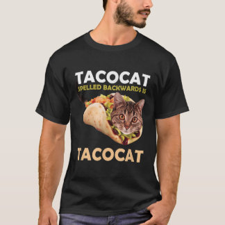T-shirt Tacocat Taco Maigre Drôle Taco Cat Écrit En Arrièr