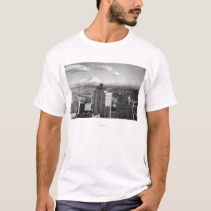 T-shirt Tacoma, vue de WA de plus pluvieux des arts