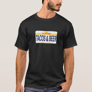 T-shirt Tacos et bière amusant Californie Cali CA Home Lic