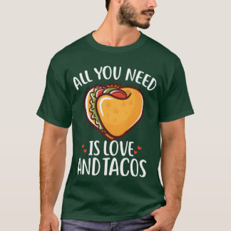 T-shirt Tacos Saint-Valentin aco sont Ma Valentine fille