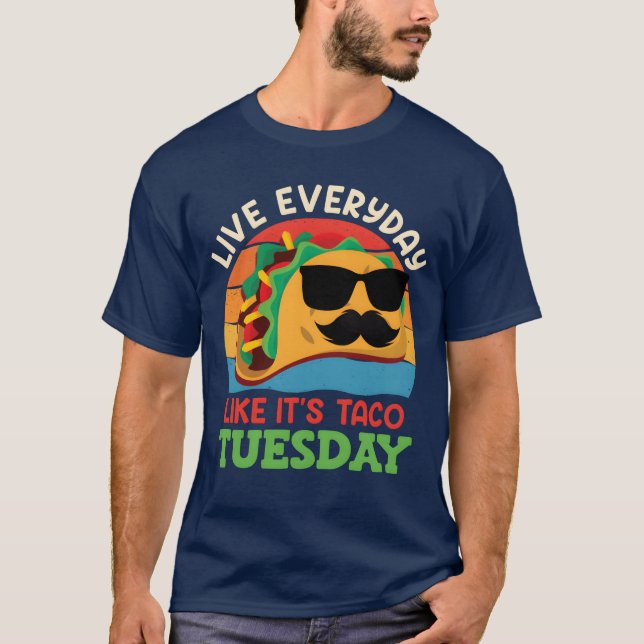 T-shirt Tacouesday Meican foodaccos Meico friend (Devant)