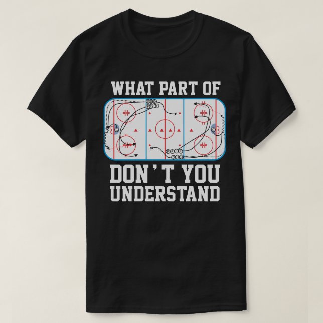 T-shirt Tactique de hockey sur glace drôle classique T che (Design devant)