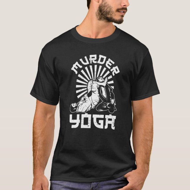 T-shirt Tactique Hugging Jiu Jitsu Meurtre Yoga Jiu Jitsu (Devant)